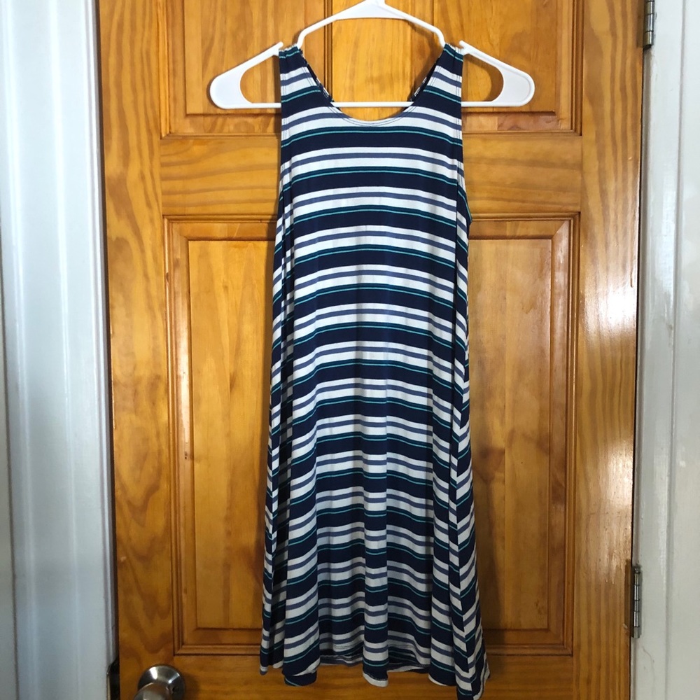 BOGO Hollister blue and white striped tank top dress